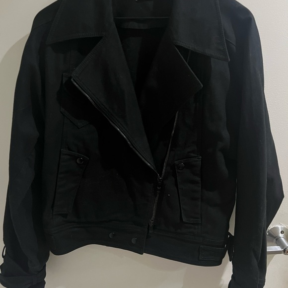 Women's Black Denim Jacket - Picture 1 of 3